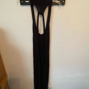 Black Maxi Dress with Open Back